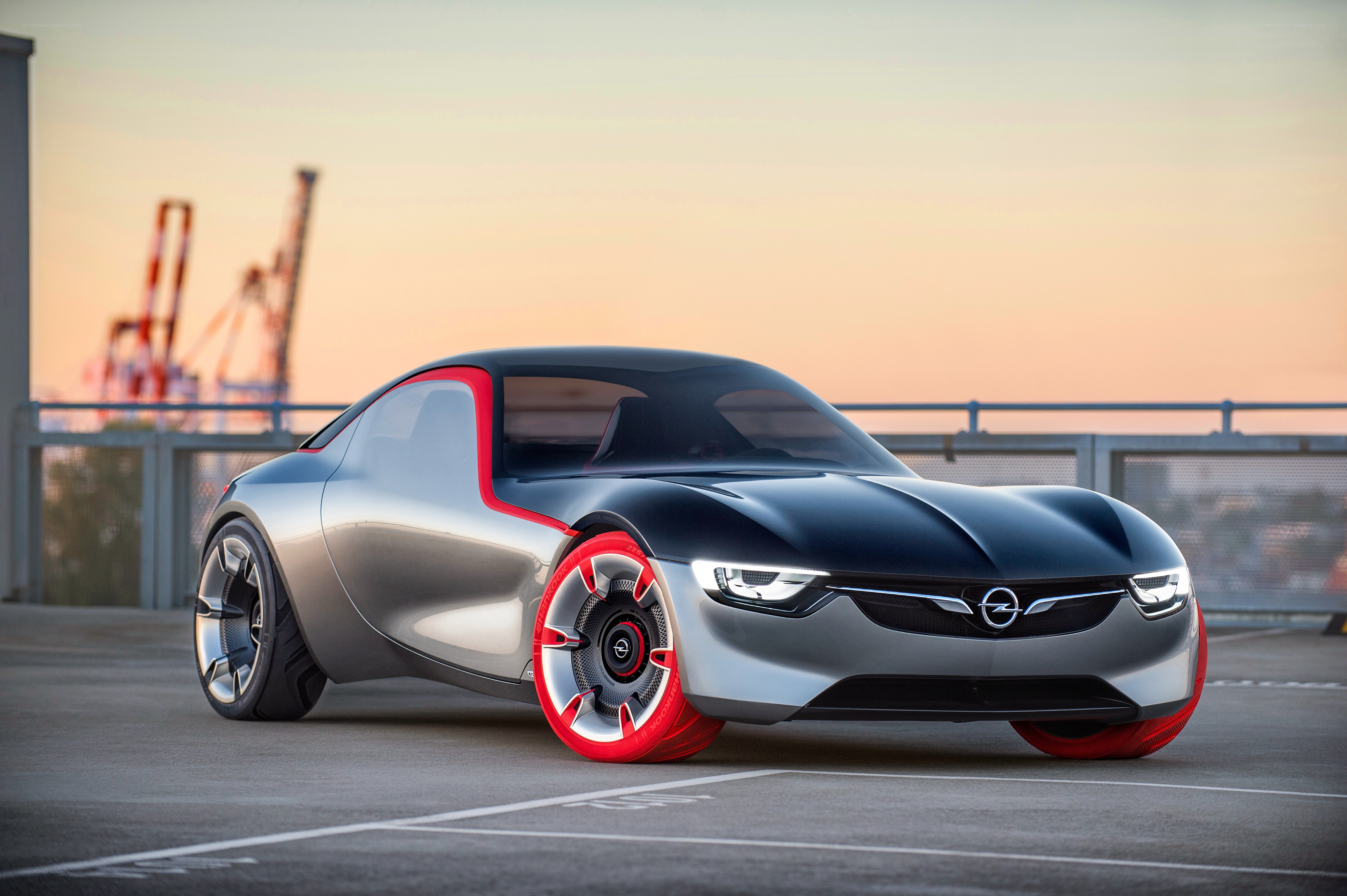Opel concept car at sunset