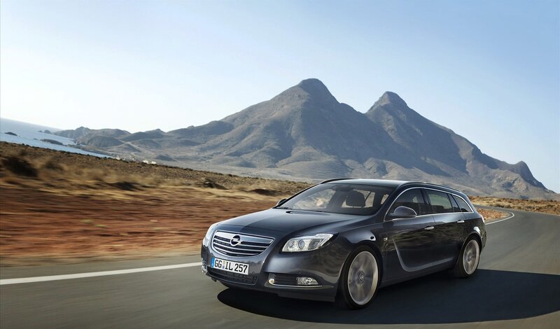 Opel Insignia on a coastal road
