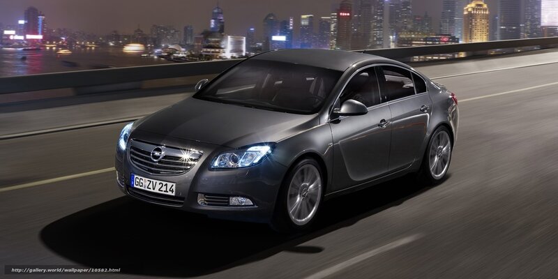 Opel Insignia on city bridge