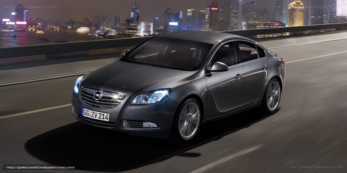 Opel Insignia on city bridge
