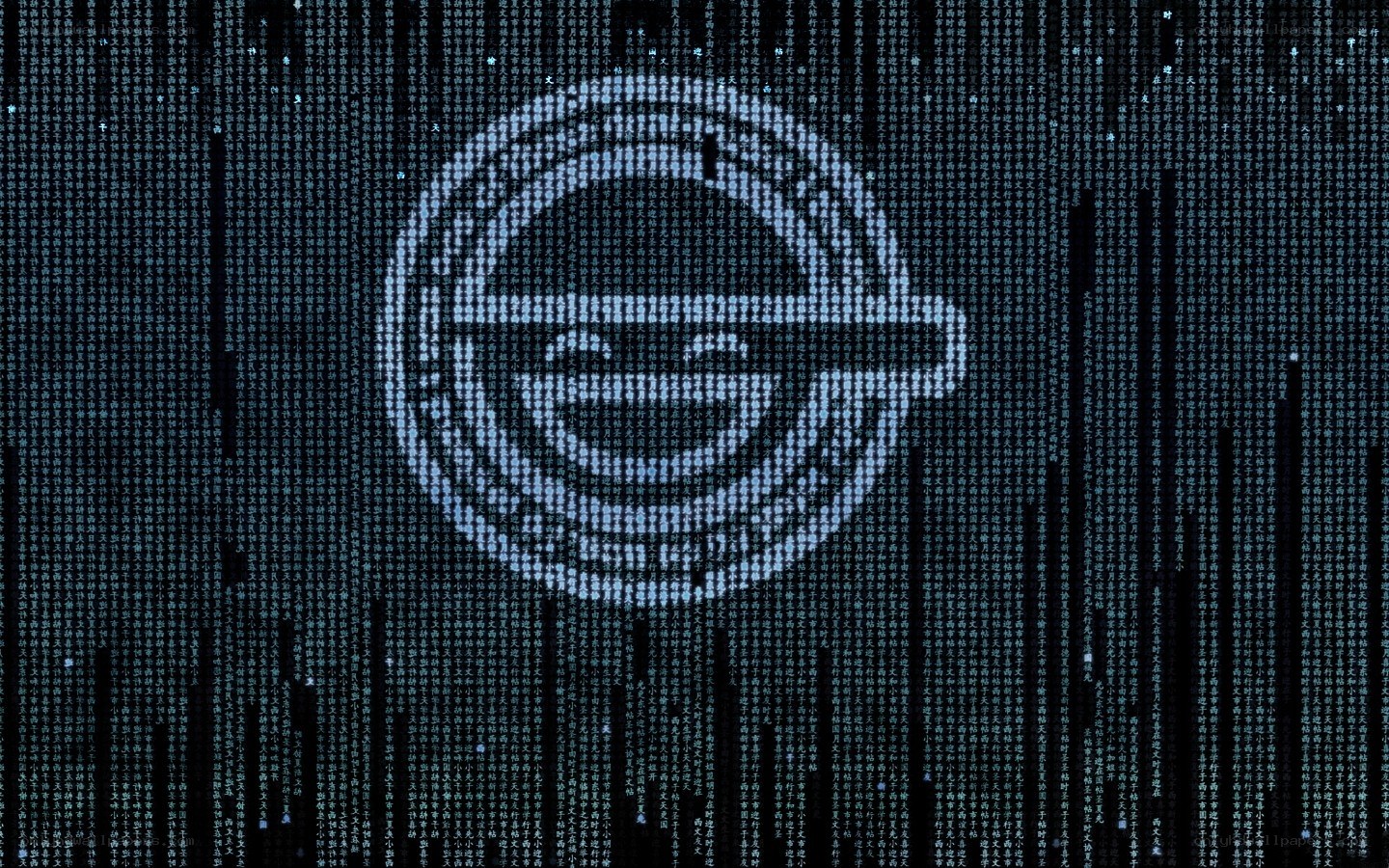 Opel logo in digital matrix style