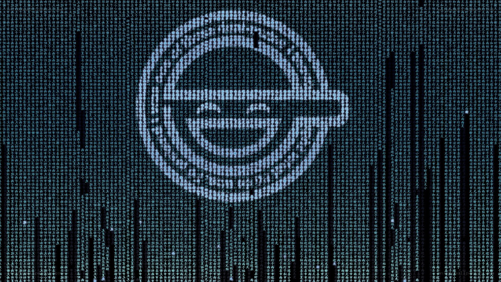 Opel logo in digital matrix style