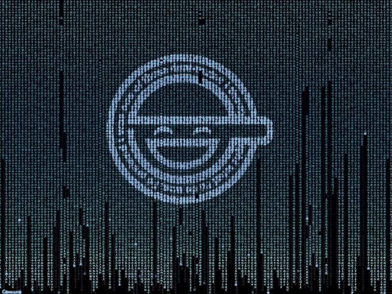 Opel Logo in Matrix Style — Black