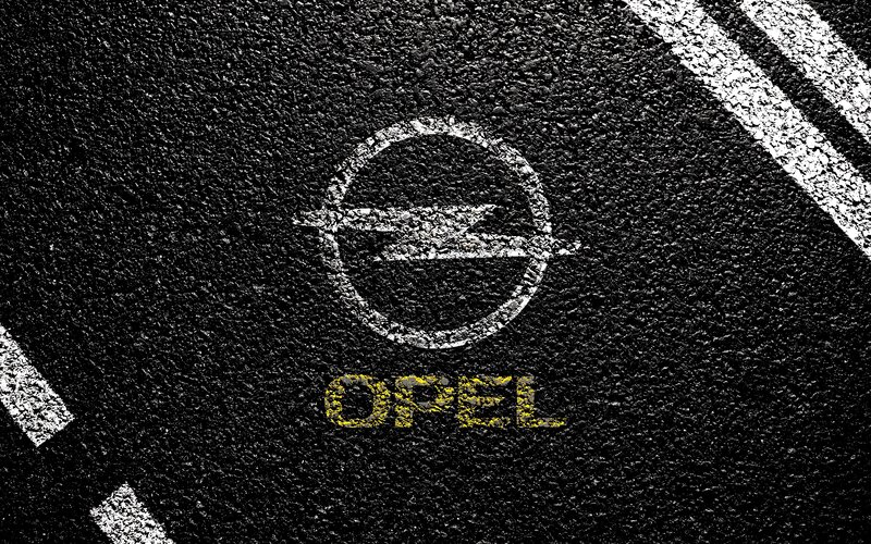 Opel Logo on Asphalt