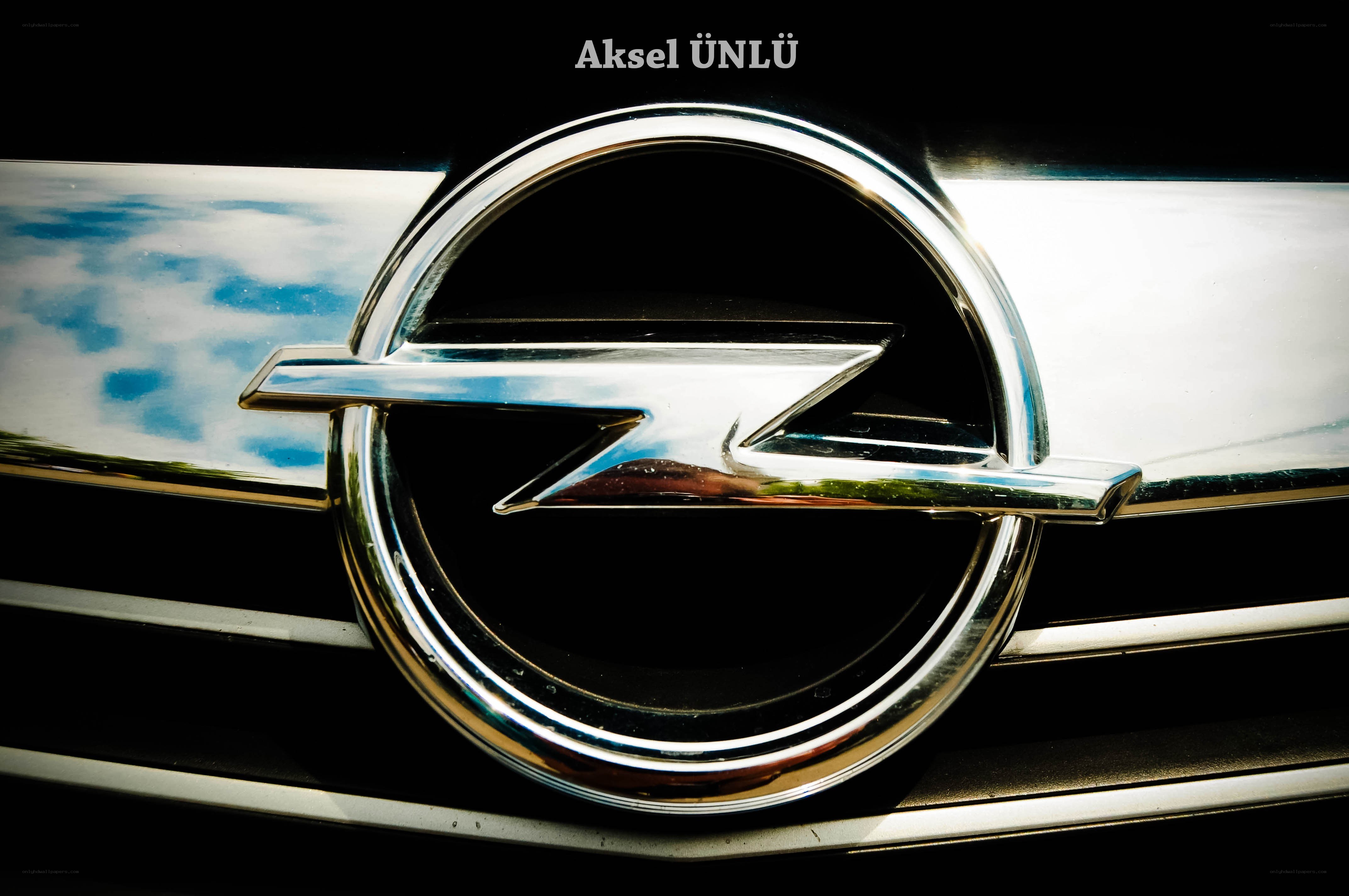 Opel logo on car grille