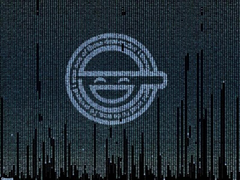 Opel logo on digital screen