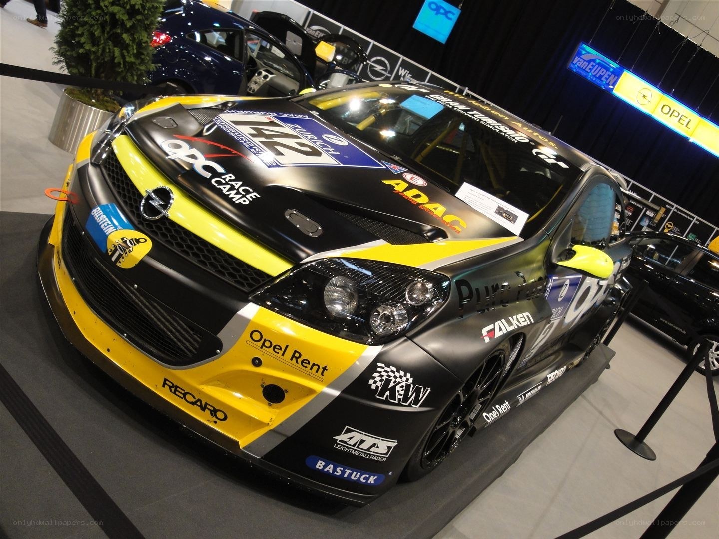 Opel race car on display