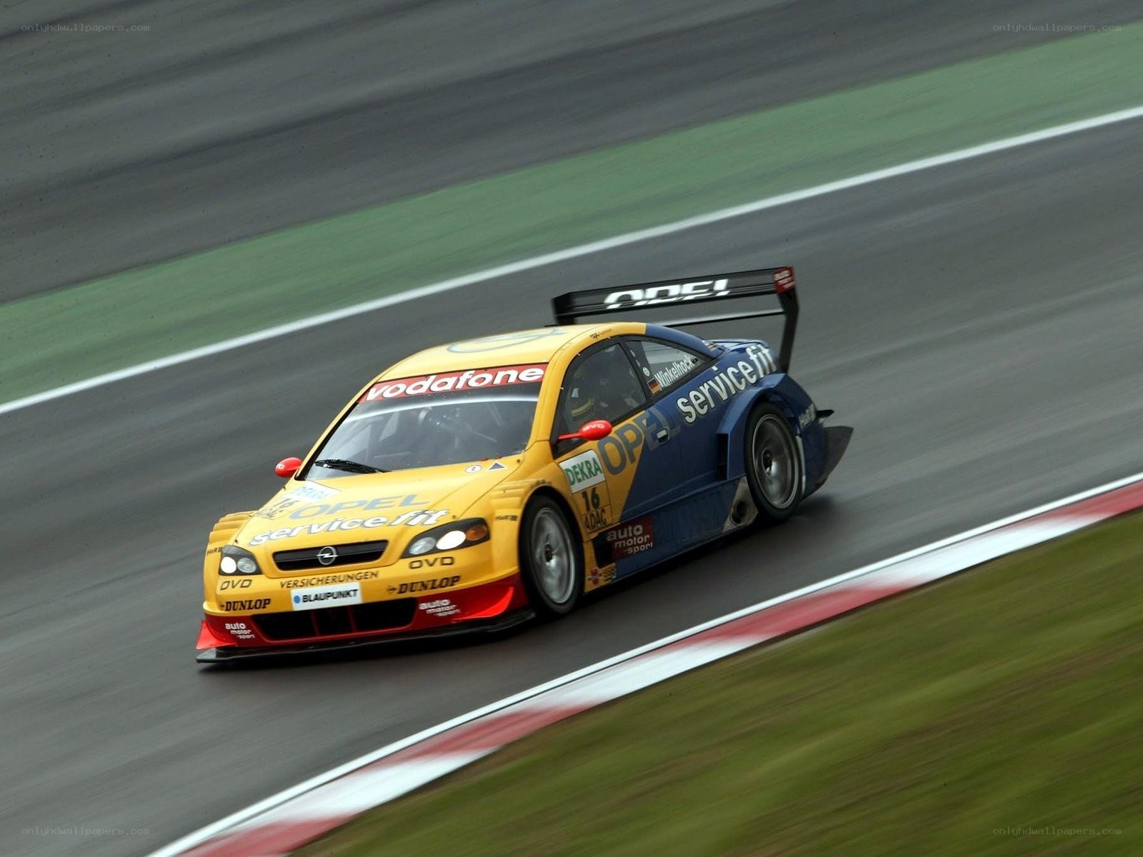 Opel race car on track