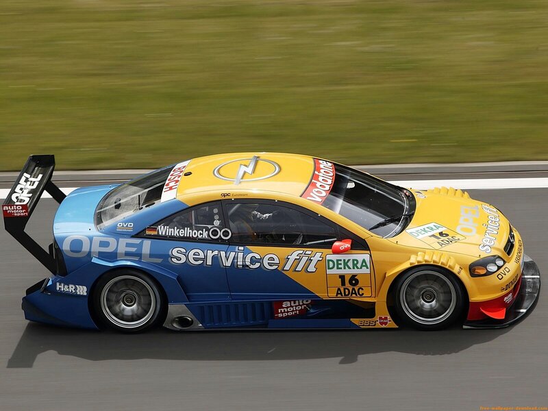 Opel Race Car on Track — Blue