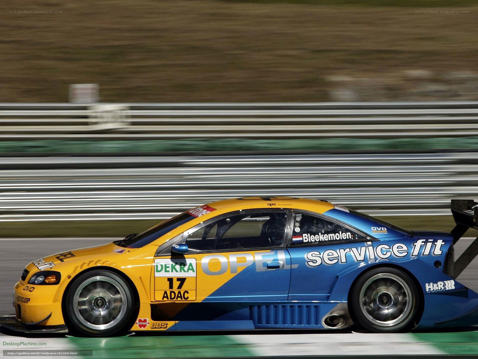 Opel race car on track