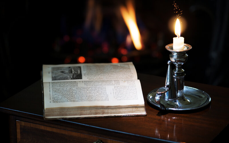 Open Book and Candle