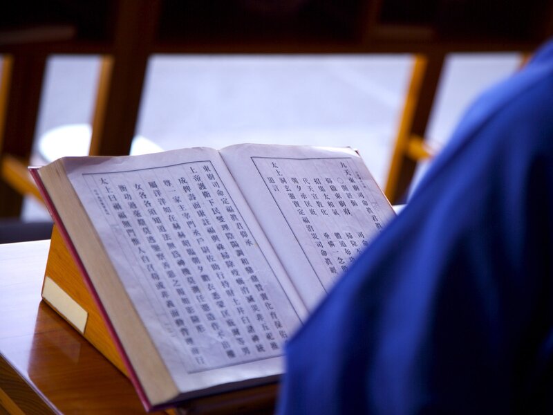 Open Book on a Stand