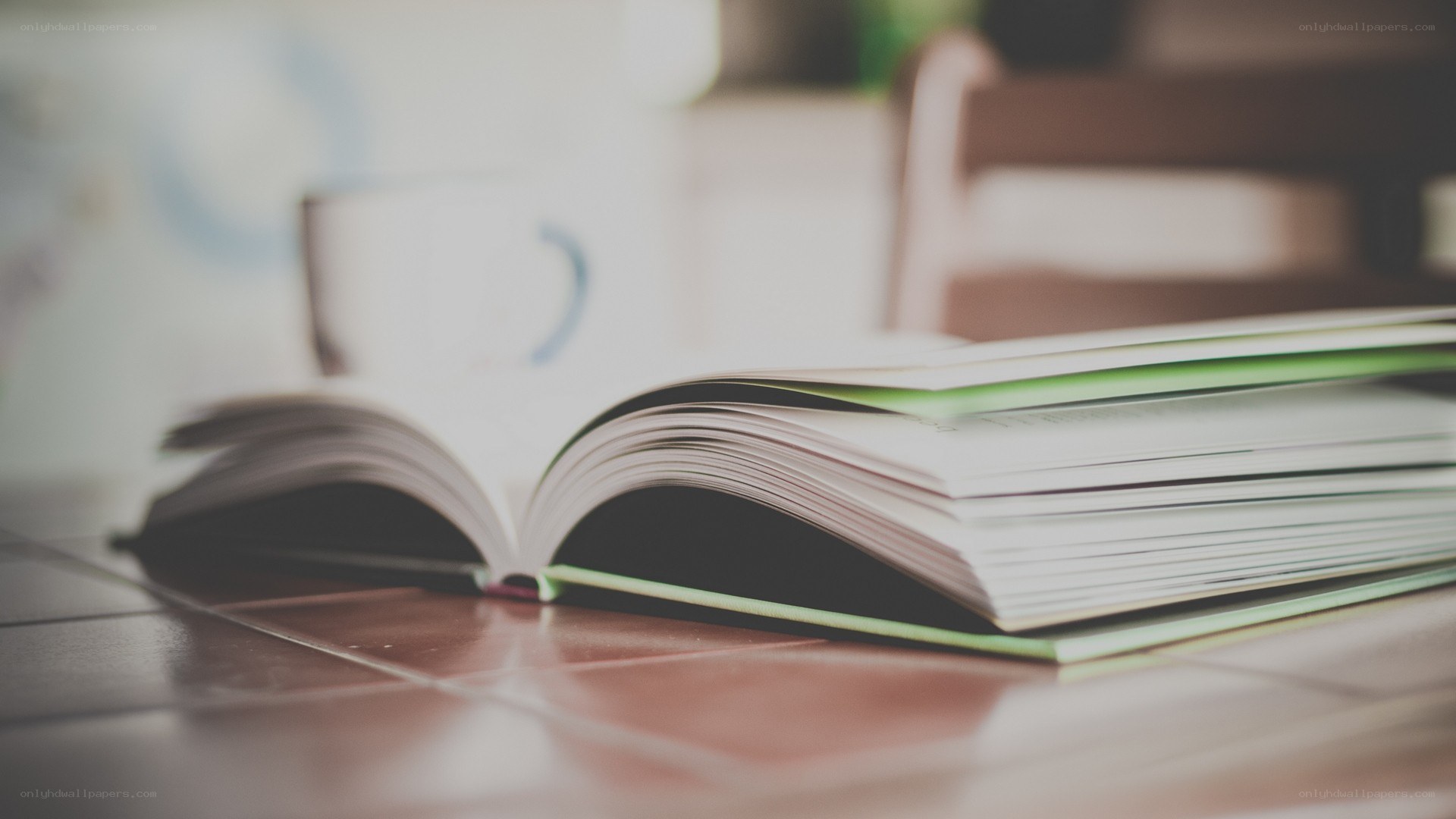 open book on a table