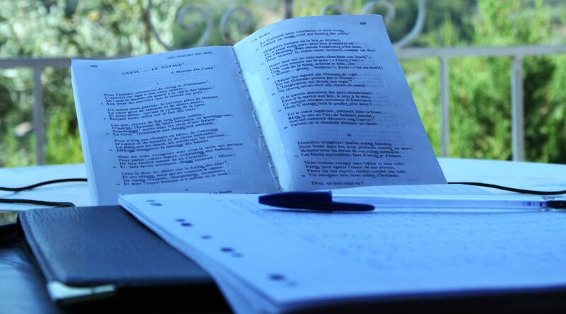 open book on a table