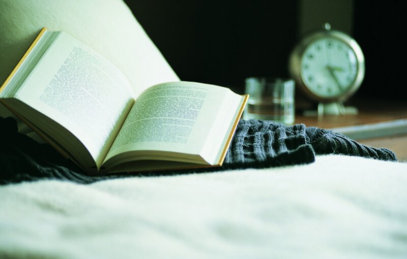 Open Book on Bed