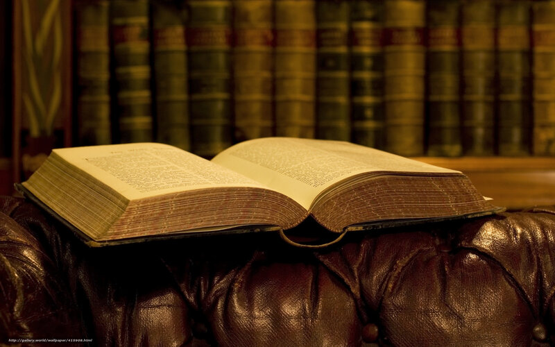 Open Book on Leather