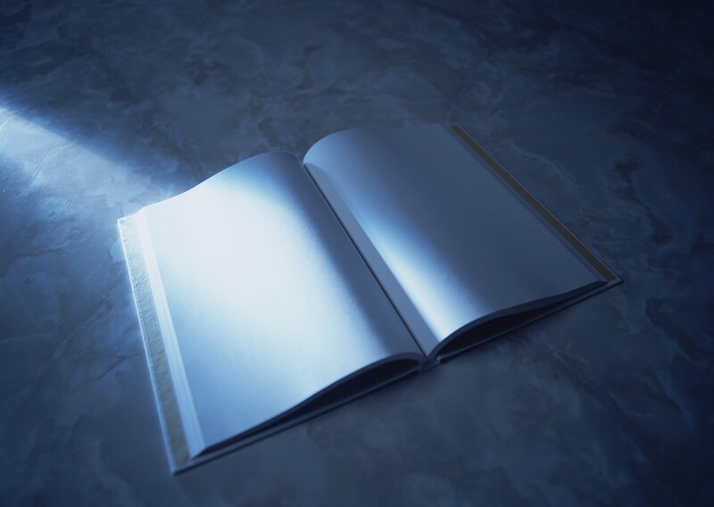 Open Book on Marble