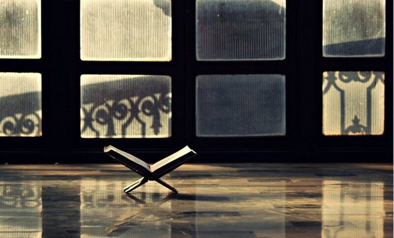 Open Book on Stand