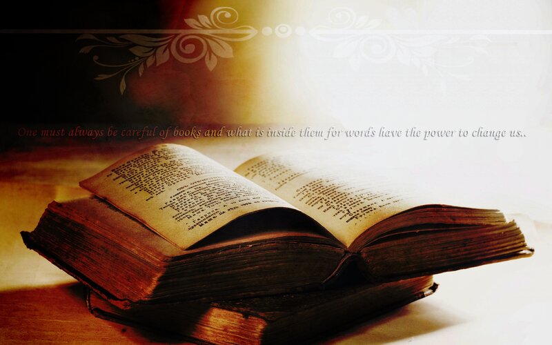 Open Book on Table — Brown, Dramatic, Photograph, Text