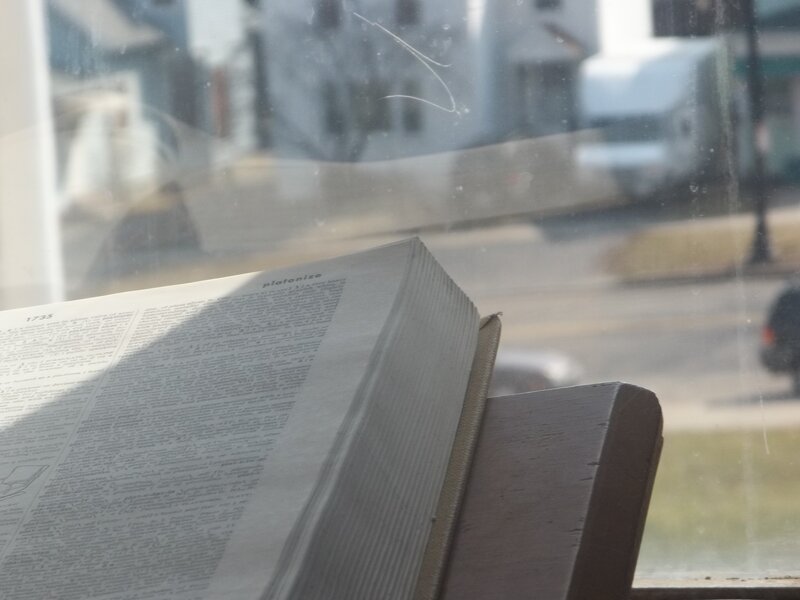 Open Book on Windowsill