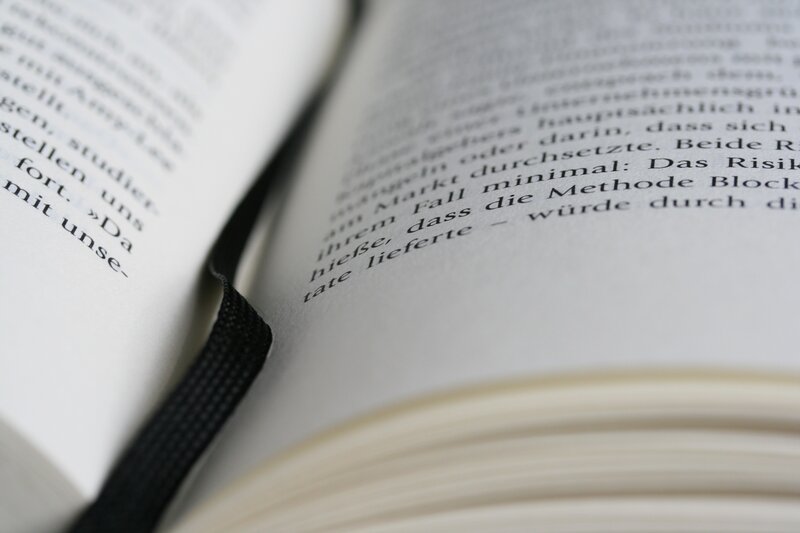 open book with bookmark