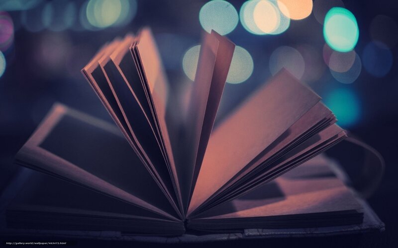 open book with city lights