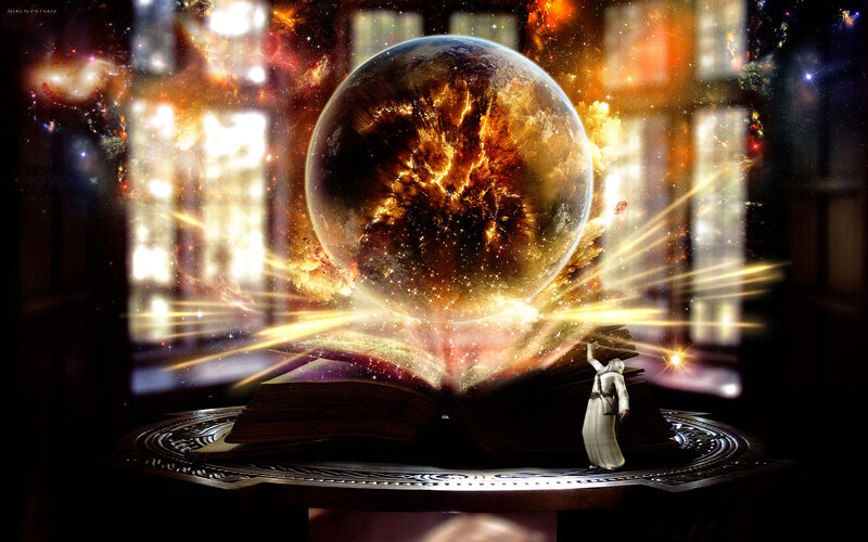 Open Book with Crystal Ball