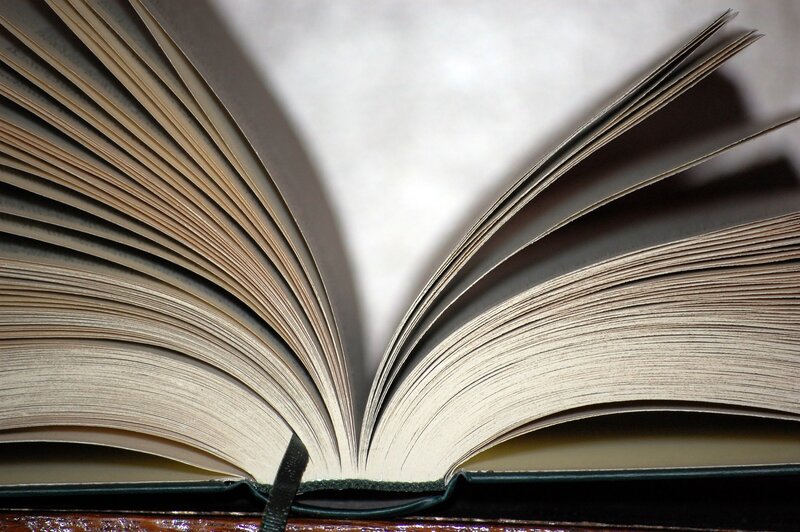 open book with fanned pages