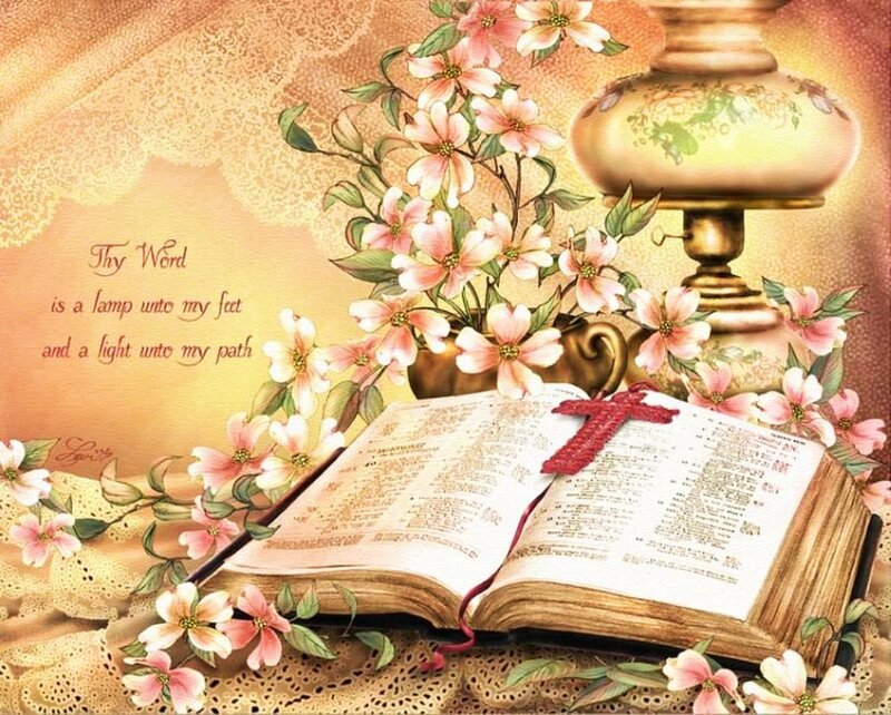 Open Book with Flowers — Gold