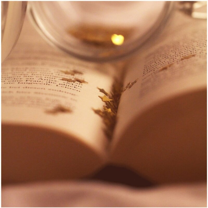 Open Book with Glass
