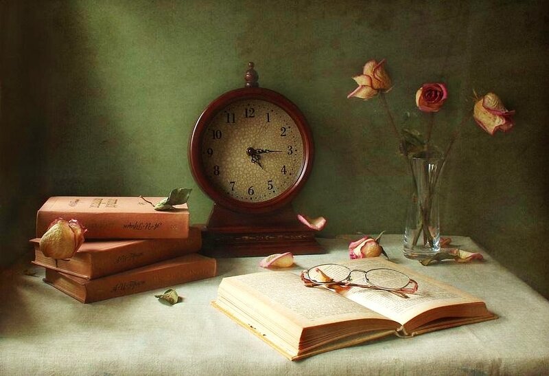 Open Book with Glasses — Green