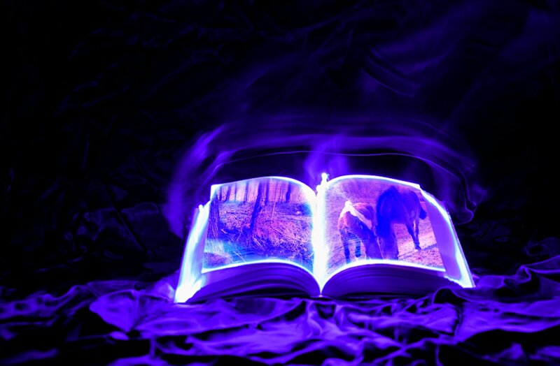 Open Book with Glowing Pages
