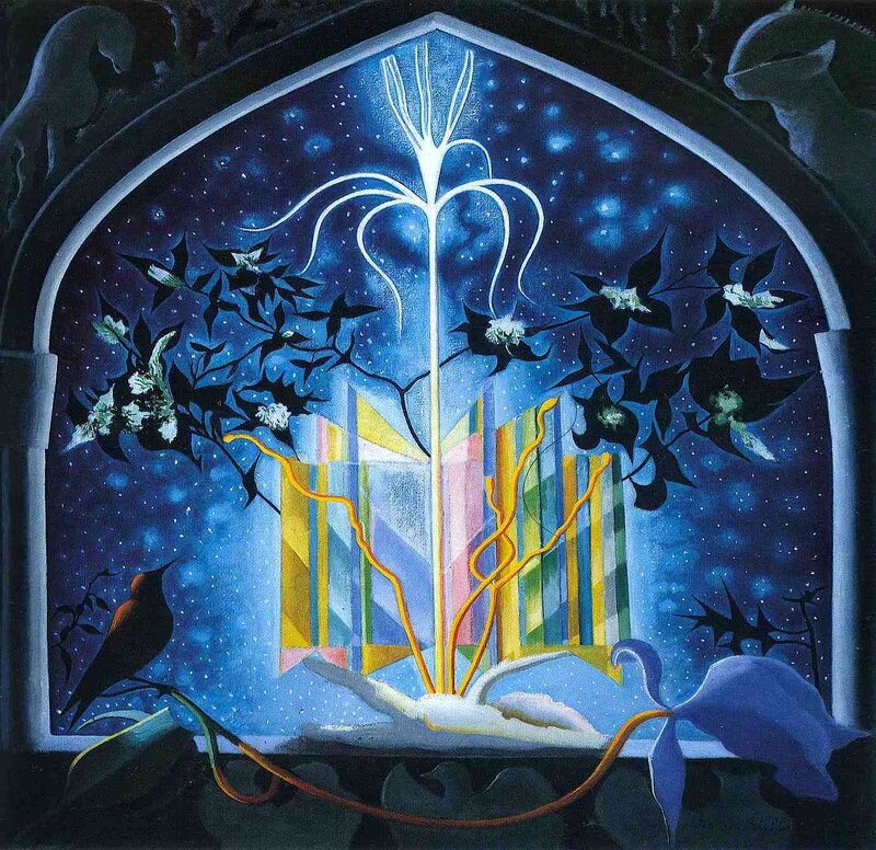 Open Book with Glowing Plant