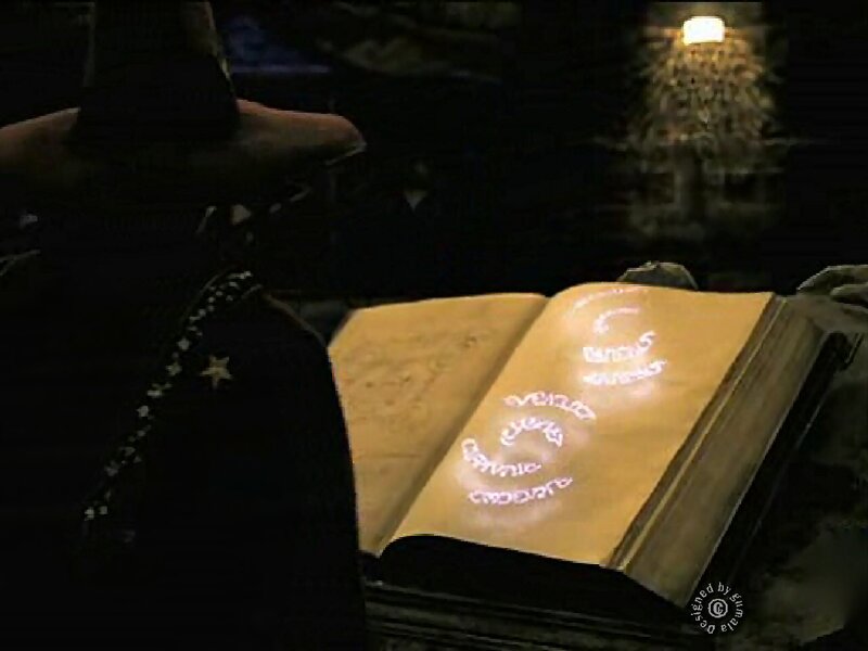 Open Book with Glowing Text