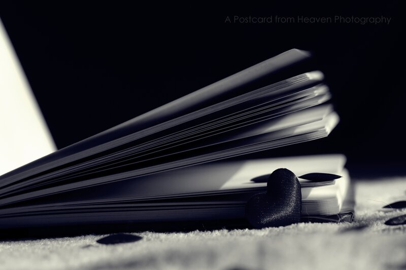 Open Book with Heart — Black