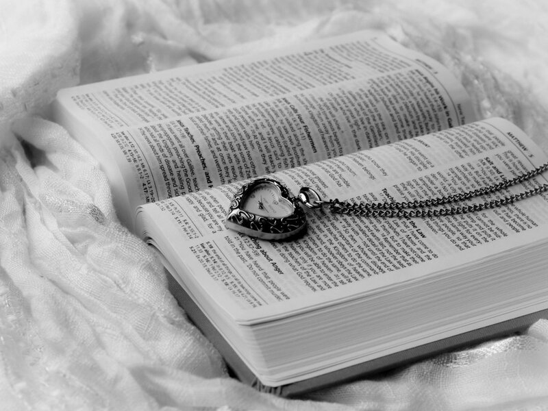 Open Book with Heart Locket