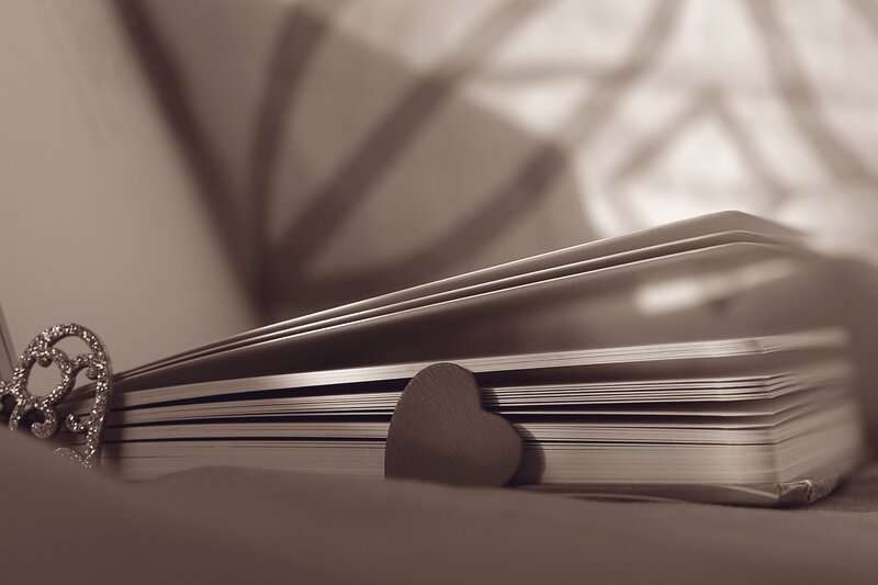Open Book with Heart