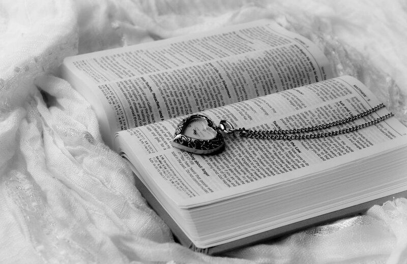 Open Book with Heart Watch