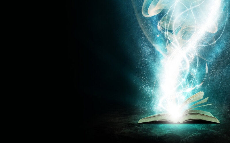 Open Book with Light — Black
