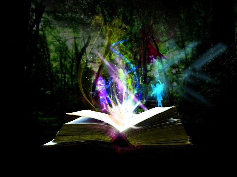 Open Book with Magic
