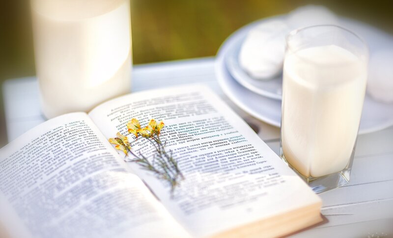 Open Book with Milk