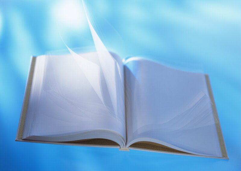 open book with pages turning
