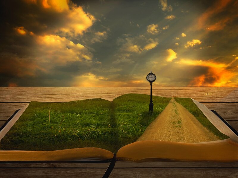Open Book with Path