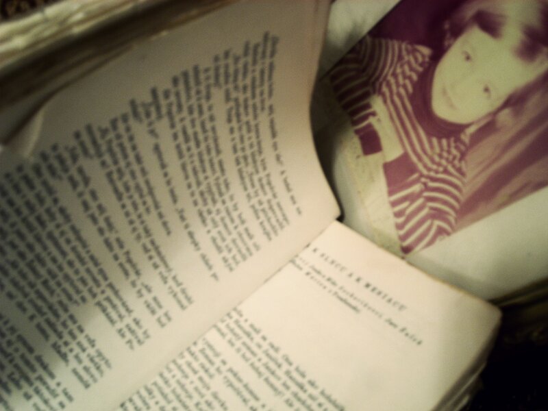 open book with photo