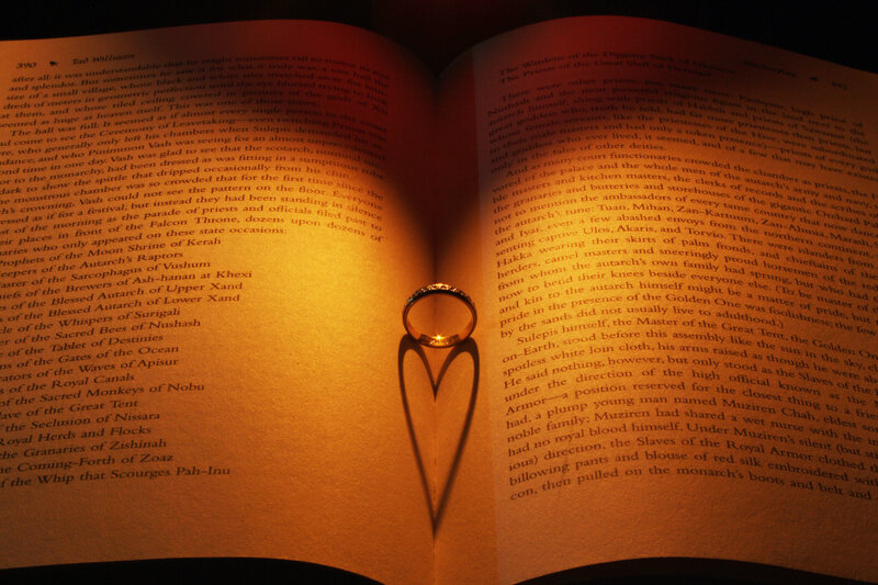 Open Book with Ring