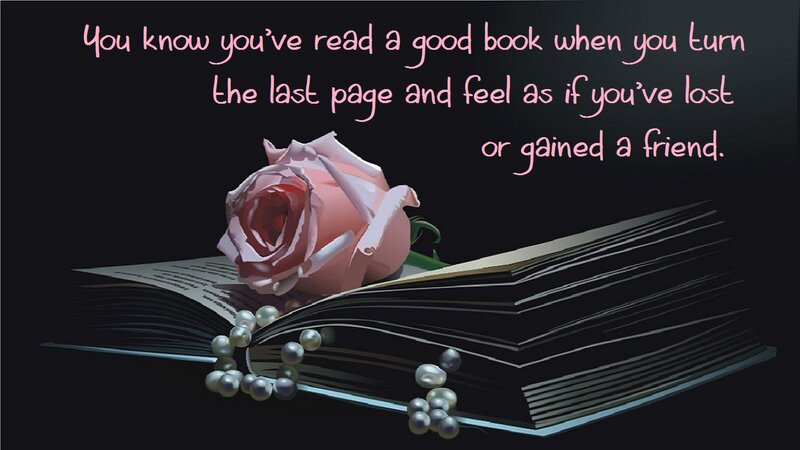 Open Book with Rose — Black