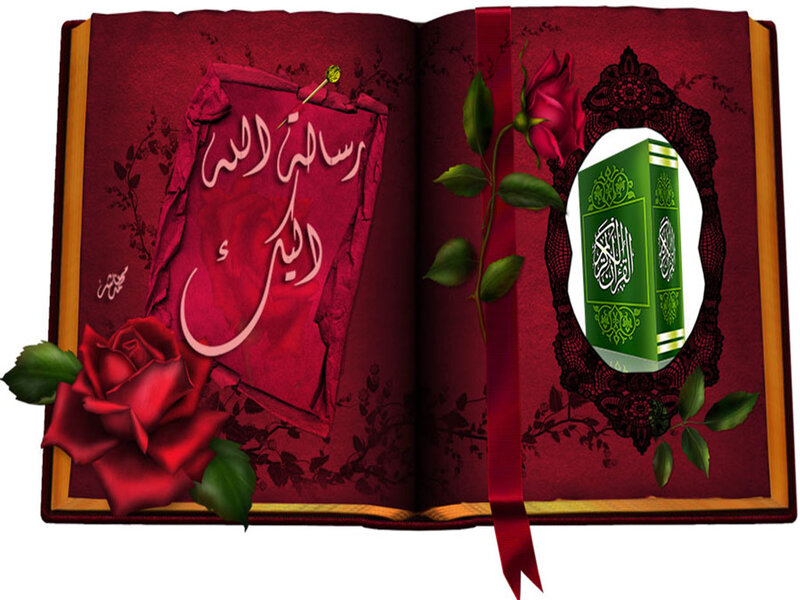 Open Book with Roses — Red, Dramatic