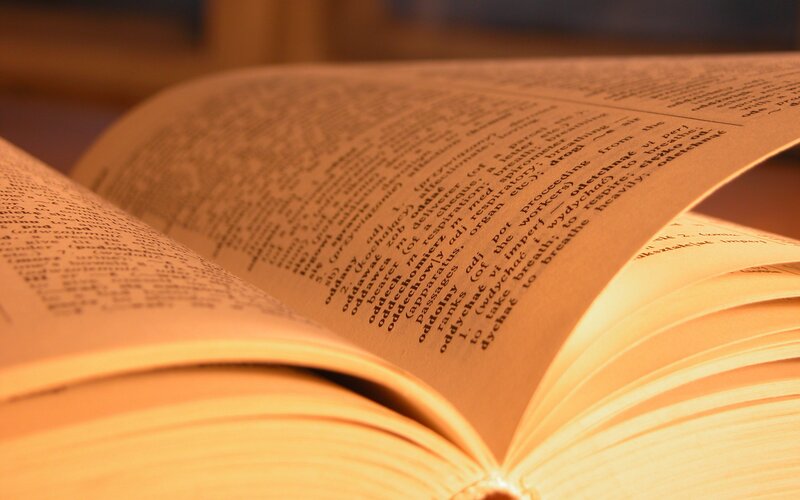 Open Book with Text — Yellow, Calm, Photograph, Pages