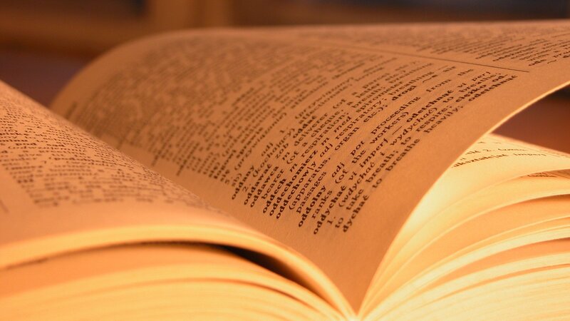 Open Book with Text — Yellow, Calm, Photograph