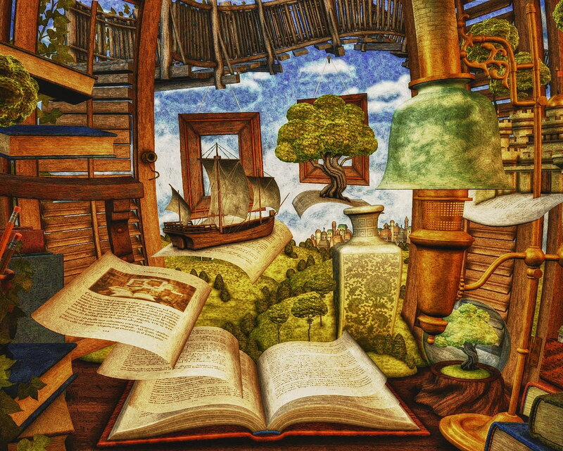 Open Books in a Treehouse